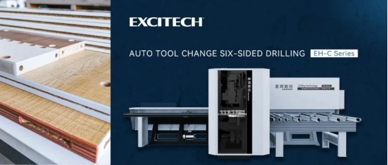 Excitech EH-C seks-sidig boremaskin automatisk verktøy for endring av verktøyet.