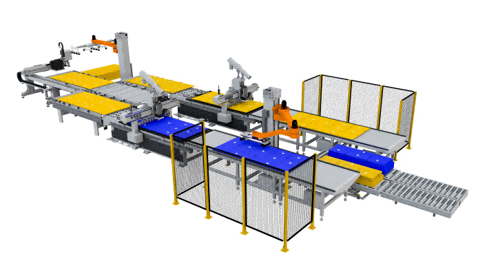 Excitech hekkecelle med robot 5cm syn griping og stabling.